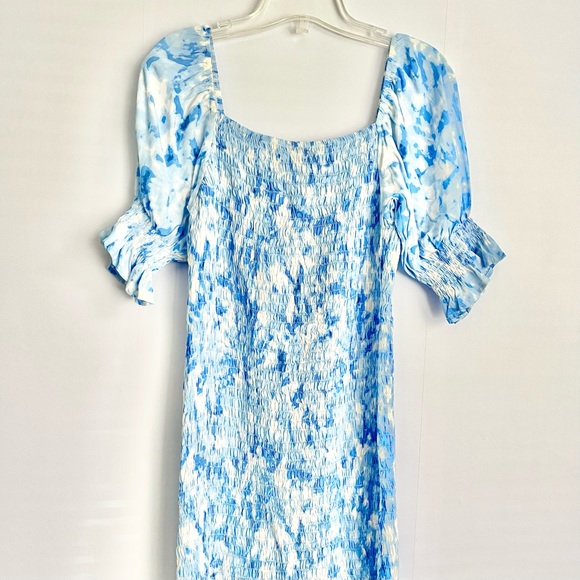 Faithfull the Brand Blue Roos Tie Dye Magnolia Mini Dress US 8 - Picture 4 of 8